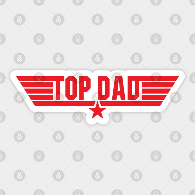 Top Dad Sticker by Alema Art